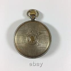 Antique 8 Day Hebdomas Silver Plated Pocket Watch Not Working