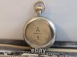 Antique 8 Day Non-luminous Military Royal Flying Corps Pocket Watch Working