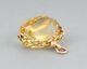 Antique 9ct Gold And Genuine Yellow Topaz Swivel / Spinner Fob / Pendant