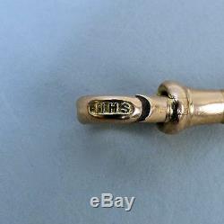 Antique 9 K Rose Gold Double Clip Pocket Watch Albert Chain & Fob C. 1930 53.4g