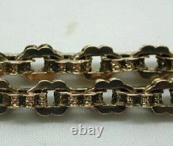 Antique 9 carat Rose Gold Fancy Link Albert Watch Chain / Bracelet