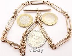 Antique 9carat rose gold fancy pocket watch guard albert chain Weighs 38.9 grams