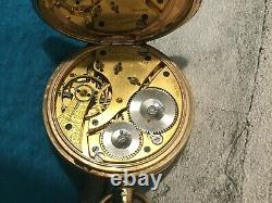 Antique 9ct Gold, Hallmarked Pocket Watch, Waltham Mass A. W. W. Co, Spares Or R