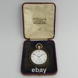 Antique 9ct Gold J. W. Benson Open Face Pocket Watch Lond. 1936 G. W. O. 76 Grams