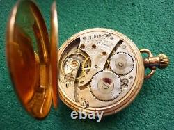 Antique 9ct Gold Waltham full Hunter Pocket Watch 89.7g GWO and great condition