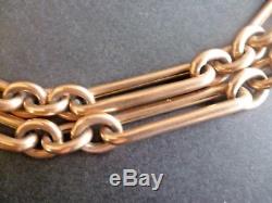 Antique 9ct Rose gold pocket watch Double albert chain