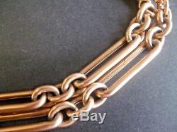 Antique 9ct Rose gold pocket watch Double albert chain