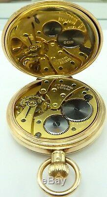Antique 9ct gold 15 jewel pocket watch. J W Benson London In Good Working Order