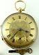 Antique 9ct Gold Dial Fusee Pocket Watch Alexander London C1915 Working Order