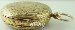 Antique 9ct gold dial fusee pocket watch Alexander London c1915 Working Order