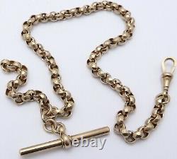 Antique 9ct yellow gold albert, pocket watch guard chain 14 inch Weighs 20 grams