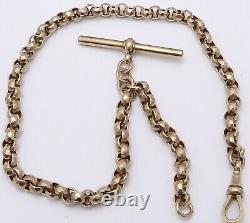 Antique 9ct yellow gold albert, pocket watch guard chain 14 inch Weighs 20 grams