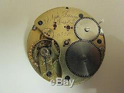 Antique A. Lange Dresden Pocket Watch Movement. Runs. Serial # 9345 44mm