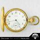Antique A W Co Waltham J9804 Solid 18k Yellow Gold Pocket Hunter Watch 52mm