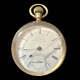 Antique American Waltham Watch Co. Open Faced Pocket Watch 14ct Gold Plated Case