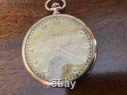 Antique Art Deco Gold Plated Gentleman's Slim Pocket Watch By Tempo