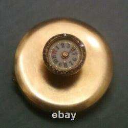 Antique Art Deco novelty lapel button hole gold 18KT lady watch unusual rare