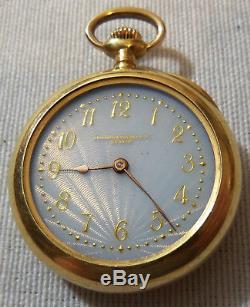 Antique BIGELOW KENNARD 18K Gold Ladies Open Face Pocket Watch