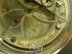 Antique Ball Hamilton 18s, 999C pocket watch, Brotherhood of Railroad Trainmen