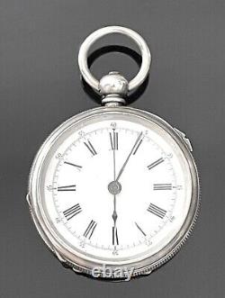 Antique Baume & Co Silver Center Second Pocket Watch 1880 / montre gousset