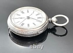 Antique Baume & Co Silver Center Second Pocket Watch 1880 / montre gousset