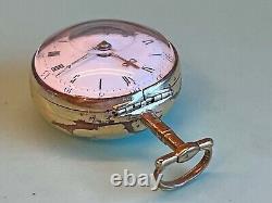 Antique Beautiful Gilt Pair Case Fusee Pocket Watch (Rich Charter London 6241)