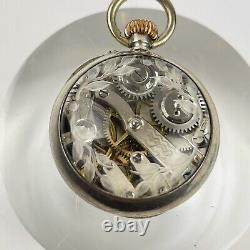 Antique Bullseye Glass Ball Pendant/ Fob Watch Monnier & Frey Early 20th Century