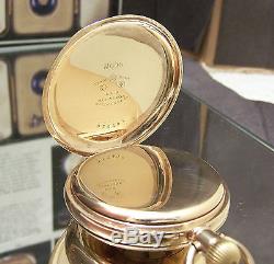 Antique C1920 V Rare Rolex Gold Plated Half Hunter Pocket Watch Serviced
