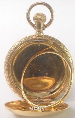 Antique C. W. Mfg. Co. Warranted 14k Gold Flowers Size 0 Pocket Watch Case