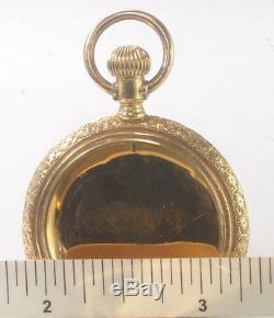 Antique C. W. Mfg. Co. Warranted 14k Gold Flowers Size 0 Pocket Watch Case