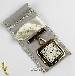 Antique Cartier Gold Square Pocket Watch, 29 Jewels Repeater with Original Pouch