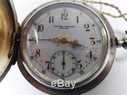 Antique Cartier Russian Watch Zhirar Sterling Silver Swiss Key Wind Russia Time