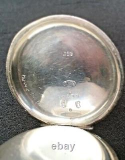 Antique Cased Swiss 975 Silver 3 Bear Hallmark JSN Maker Pocket Watch c1880