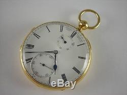 Antique Charles Frodsham 23j, 18k Fusee key wind pocket watch, wind indicator