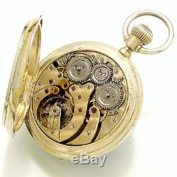 Antique Chronograph Pocket Watch C1885 Chronograph Jump 1/4second, Hack Center