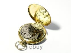 Antique ELGIN Open Face 14kt Gold Filled STH Initials Pocket Watch a/f #PW13