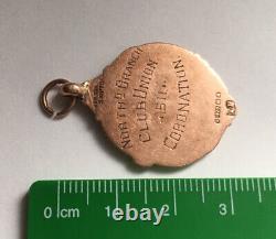 Antique Edwardian 9ct Gold Fob Medal For Pocket Watch Chain