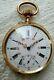 Antique Edwardian Solid 14ct Gold Open Face Pocket Watch In Gwo