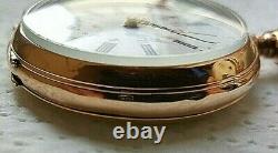 Antique Edwardian Solid 14ct Gold Open face pocket watch in GWO