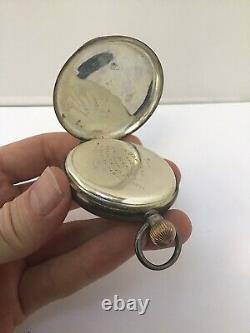 Antique Edwardian Sterling Silver Open Faced Pocket Watch, Birmingham 1905, ALD