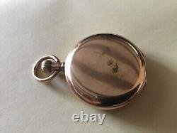 Antique Elgin 14ct Gold Plated Full Hunter Pocket Watch, Working