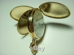 Antique Elgin 14k SOLID GOLD Pocket Watch Fancy Running Vintage Not Scrap Heavy
