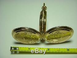 Antique Elgin 14k Solid Gold Hunter Case Fancy Heavy Case 1888 Vintage Not Scrap