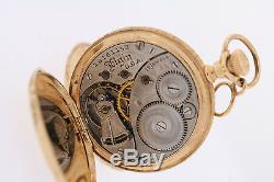 Antique Elgin 14k Yellow Gold 15 Jewel 0s Fancy Dial Double Hunter Pocket Watch
