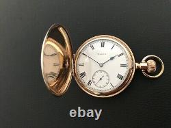 Antique Elgin 15 Jewel Hunter Pocket Watch 1913 SERVICED Keystone Case