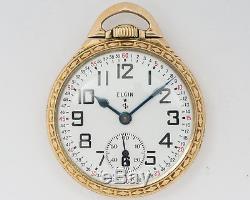 Antique Elgin Model 571 21 Jewel 16 size Pocketwatch withMontgomery Dial