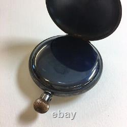 Antique Enamel Face Base Metal Zarovol Swiss Pocket Watch Working