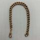 Antique English 9k Rose Red Gold Cable Link Chain Pocket Watch Bracelet 30.4g