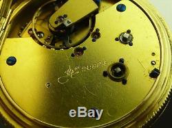 Antique English Made 18k solid gold 22 jewels Key wind Union Patent chronometer
