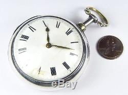 Antique English Silver Verge Fusee Pocket Watch Grayhurst & Harvey 1807 + Papers